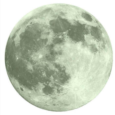 

1pc 30cm Waterproof Luminous Full Moon Wall Sticker Home Decoration Sticker