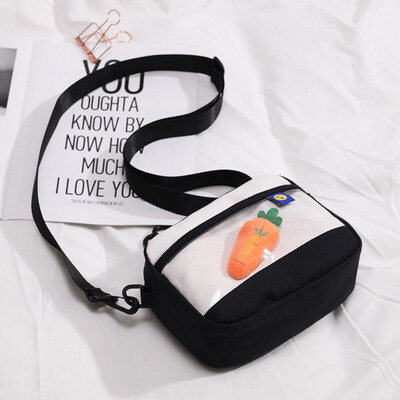 

Baggage girl transparent bag carrot oblique straw simple Baidan ins student Korean version one-shoulder small square bag