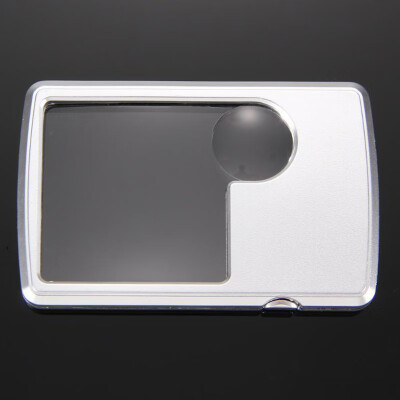 

power 3x 6x led illuminated card-shaped magnifier reading observing tool