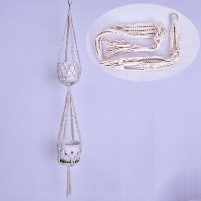 

Hand Made Macrame Plant Hanger Hanging Planter Wall Art Home Decor Indoor Outdoor Cotton Rope Woven Hanger