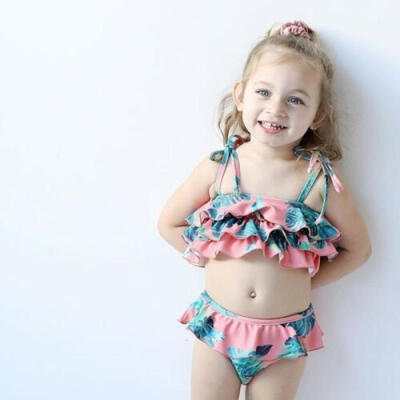 

Family Matching Swimsuit Mother Daughter Kid Baby Women Girl Bikini Set Swimwear