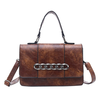

Women Metal Buckle Shoulder Bag Ladies Retro Messenger Bag Casual Small Square Bags Female Wild Handbag T2G