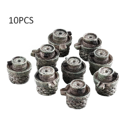 

10pcsset Mini Stone Mill Fairy Garden Resin DIY Craft Ornaments Miniature Landscape Model Home Decoration Photography Props Child