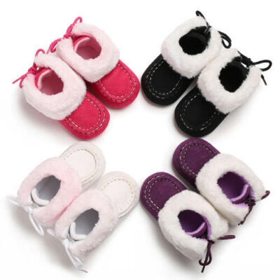 

Winter Toddler Baby Boy Girl Warm Snow Boots Infant Soft Sole Crib Cotton Shoes