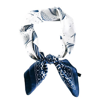 

Fashion Teenage Girls Floral Print Scarf Silk Collar Scarves Casual Decor