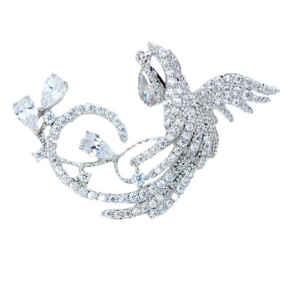 

Phoenix Flower Zircon Earrings Fashion Jewelry