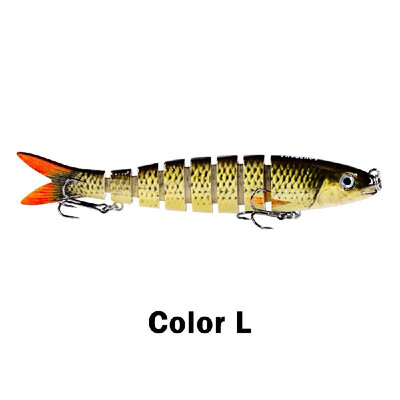 

1328cm 19g Fishing Lure Hard Bait 8 Segments Swimbait Crankbait Artificial Fishing Lure Bait with Treble Hooks