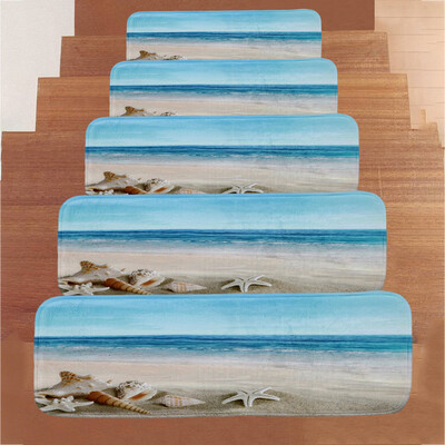 

Toponeto 1Set StepBasic Non-Slip Coral Fleece Resistant Carpet Stair Mat