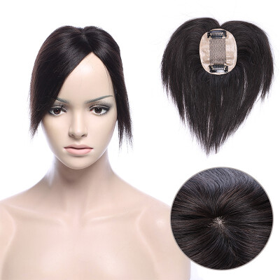 

Remy Human Hair Topper One Piece Clip in Toppers Extension Straight Real Mono Top piece Hair Piece for Thinning Hair Repair bald