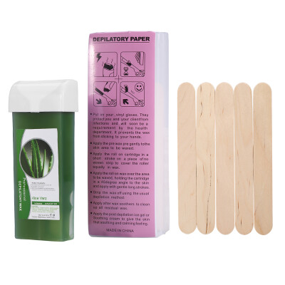 

Depilatory Hair Removal Set 100g Wax 100PCS Depilatory Paper 5PCS Wodden Spatulas Depilatory Paper Hair Removal Wax