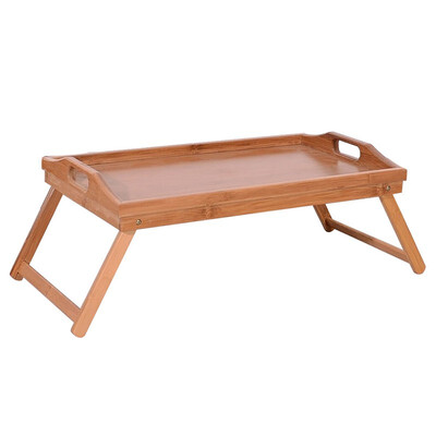 

Wood Bed Tray Breakfast Laptop Desk Food Serving Hospital Table Folding Legs New