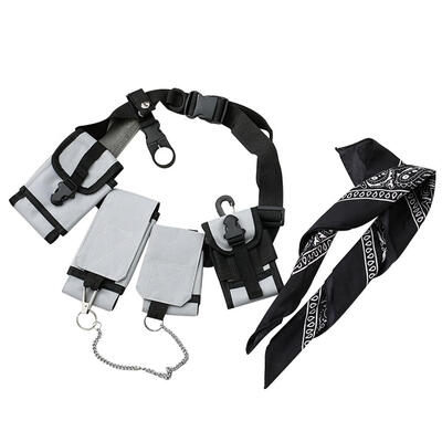 

Hip Hop Unisex Canvas Multi-packs Shoulder Waist Fanny Belt Bags Chest Bags