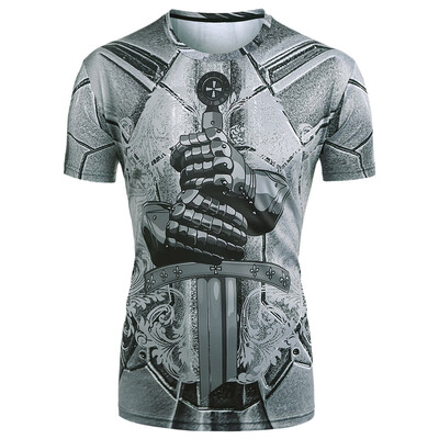 

Sword Floral Print Casual Short Sleeves T-shirt