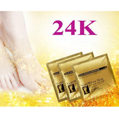 

Super 2PcsPack 24K Gold Foot Peeling Renew Mask Remove Dead Skin Cuticle Pedicure