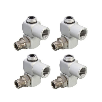 

4Pcs 14" Air Tool Swivel Fitting 360° Swivel Air Hose Connector Industrial Portable Adapter