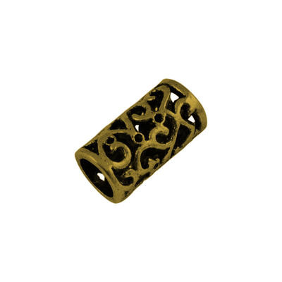 

Tibetan Style European Beads Large Hole Beads Lead Free & Cadmium Free & Nickel Free Column Antique Golden 11mm in diameter