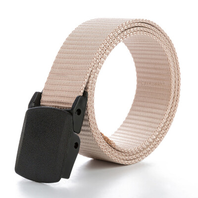 

New Unisex belt Quality Automatic Buckle Men belt Solid Color Weaving Nylon Wear resistant Multifunction Women belt 110-130cm