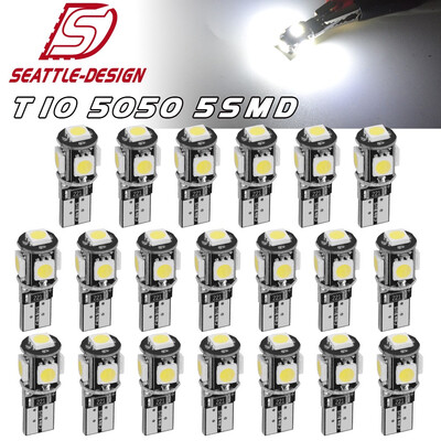 

20x Pure White Canbus Error Free T10 SMD LED Interior License Light Bulb W5W 194 192 2825