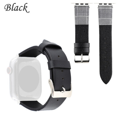 

〖Follure〗Houndstooth Leather Replacement Watch Band Strap For Apple Watch 4321 4244mm