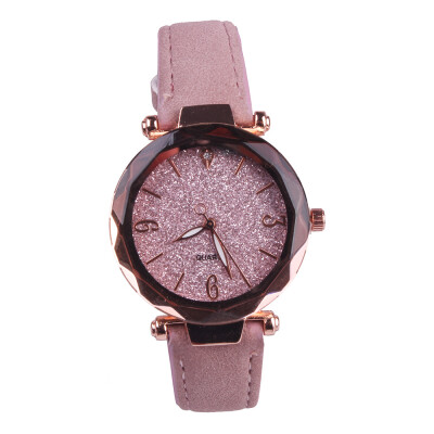 

Womens quartz watch simple diamond-studded digital star watch vibrato