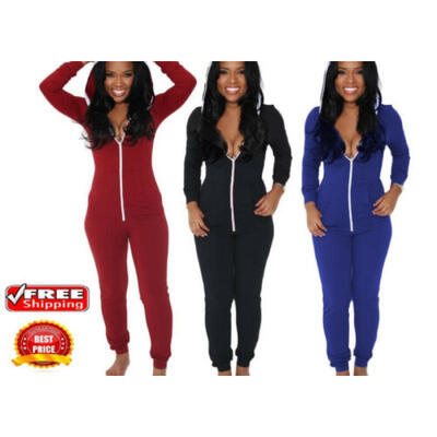 

2019 Fashion Front Zip Up Bodysuit Cotton Clothes One-Piece Clubwar For Womens
