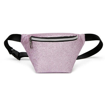 

Sequins Waist Bags Fanny Belt Packs Women PU Leather Glitter Chest Bags