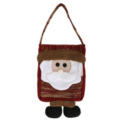 

Merry Christmas Gift Treat Candy Wine Bottle Bag Santa Claus Snowman Decor