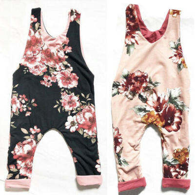 

US Newborn Baby Girl Flower Cotton Romper Bodysuit Jumpsuit Outfit Clothes 0-24M