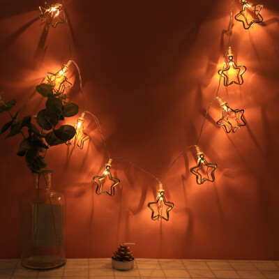 

〖Follure〗Curtain Pentagram Lights String House Party Decor Striking With 10 LED Beads