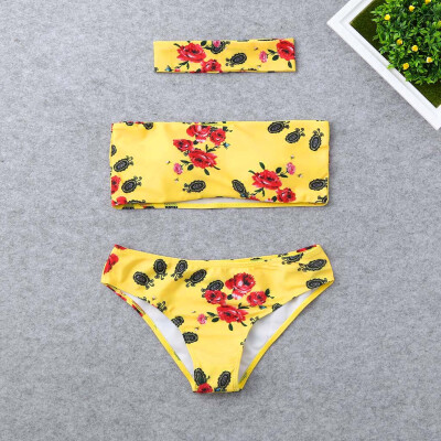 

Roseonmyhand Women Floral Print Bikini Set Swimming Two Piece Swimsuits Swimwear Beach Suit