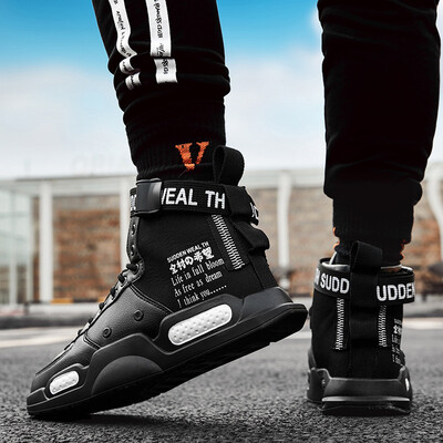 

High-top shoes mens sports mens casual shoes mens tide hip-hop ins street skateboard shoes mens shoes