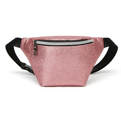 

Sequins Waist Bags Fanny Belt Packs Women PU Leather Glitter Chest Bags