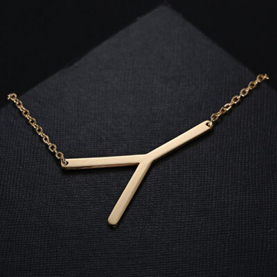 

Gold Color 26 Letter Alphabet Pendant Necklace Free combination Initial Charm Women Jewelry