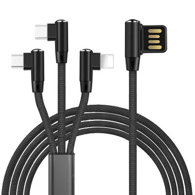 

3-in-1 Charging Cord Multi Function 31A Lightning Micro USB Type C Charger And Data Transmission Cable