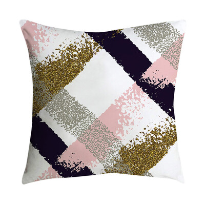 

〖Follure〗Pink small fresh printing square pillowcase home decoration car sofa 45X45cm