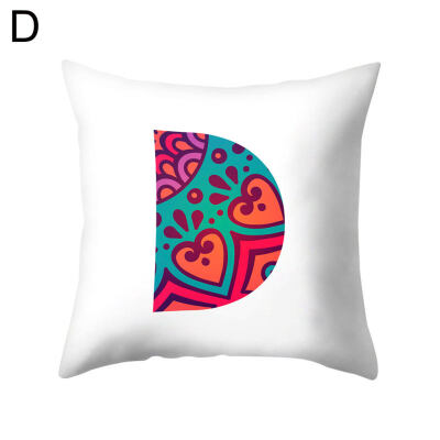 

Simple English Letter Square Pillow Case Cushion Cover Sofa Bed Car Office Decor