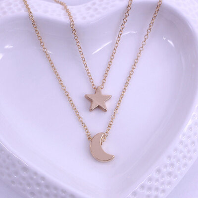 

Sale Heart star Pendant Necklace for Women SHORT Chain Gift Ethnic Bohemian Choker Necklace drop shipping