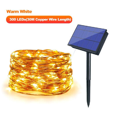 

30M984ft Solar Powered String Lights 300 LEDs Solar Copper Wire Lamp Fairy Lights with 8 Modes for Outdoor Yard Garden Patio Chr