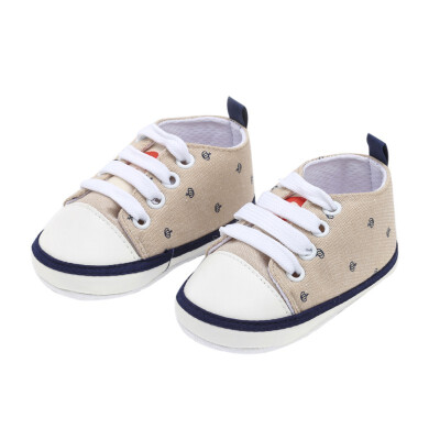 

Childrens Autumn Toddler Shoes Baby Boy Girl Crown Print Canvas Shoes Childrens Lace Casual The First Walker