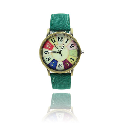 

Harajuku Graffiti Pattern Ladies Watch Leather Band Alloy Analog Quartz Vogue Watches Wrist Watches For Women Reloj Mujer