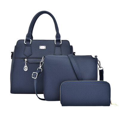 

Tailored Fashion Contrast Composite Bag Shoulder Cross Handbag For Women Girls 3Pcs