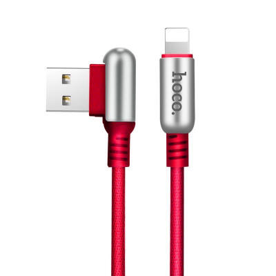 

HOCO 24A Zinc Alloy 90° USB Cable For Apple Lightning IPhone IPad OTG Fast Charging Cable