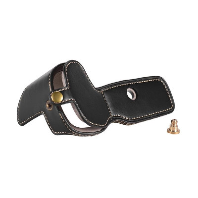

Portable PU Leather Half Body Camera Case Bag Cover Bottom Opening Version for Canon EOS R ILDC Camera