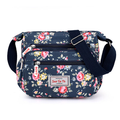 

Tailored Nylon Floral Crossbody Bag For Women Travel Handbags With Adjustable Strap