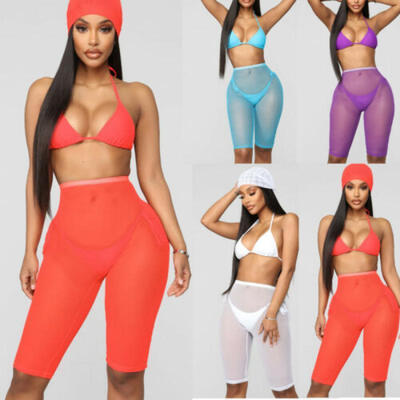 

Women Transparent Hot Pants Shorts Leggings Silky Sheer Mesh Sexy Hot
