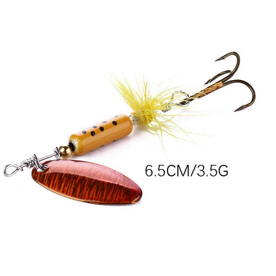 

Spinner Fishing Lures Wobblers CrankBaits Jig Shone Metal Sequin Trout Spoon With Feather Hooks for Carp Fishing Pesca