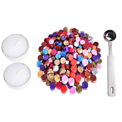 

Siaonvr 230 Pieces Octagon Wax Seal Beads Stamp Sealing Wax Beads Melting Spoon Kit MR