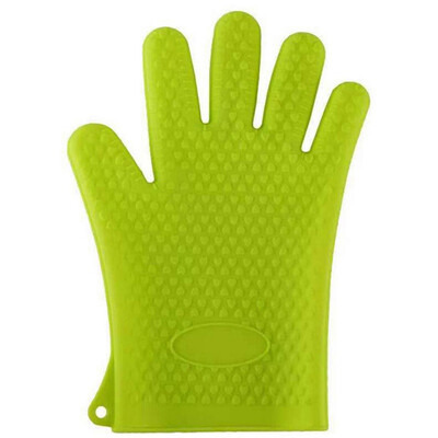 

Easy Clean Silicone BBQ Cooking Glove Premium Long Rubber BBQ Oven Gloves Heat Resistant Kitchen Grilling Glove