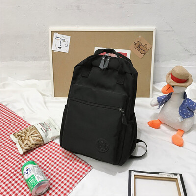 

Travel backpack female shoulder bag tide brand female travel junior high school student bag female Korean high school ins wind gir