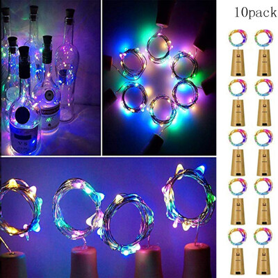 

Gobestart 10Pcs Cork Shaped LED Night Light Starry Light Wine Bottle Lamp For Party Decor